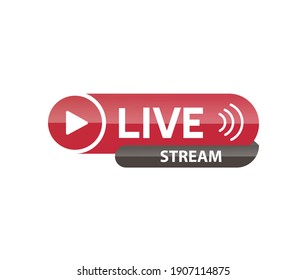 Live streaming logo with play button