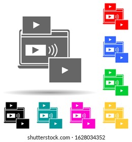 live streaming multi color style icon. Simple glyph, flat vector of digital marketing, promotion icons for ui and ux, website or mobile application