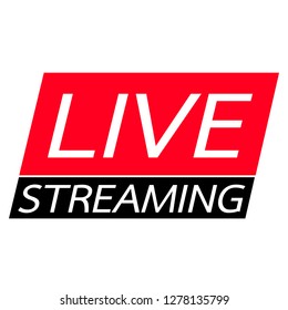 Live Streaming online sign vector design
