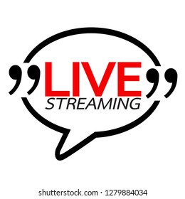 Live Streaming online sign vector design