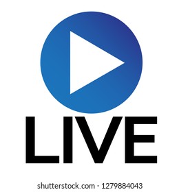 Live Streaming online sign vector design