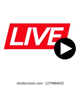 Live Streaming online sign vector design