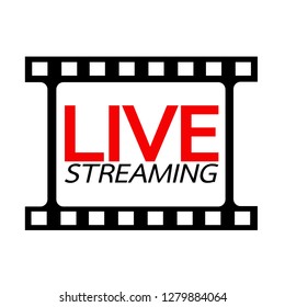 Live Streaming online sign vector design