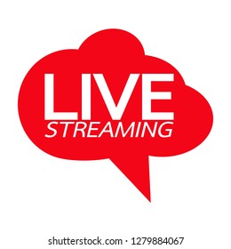 Live Streaming online sign vector design