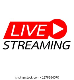 Live Streaming online sign vector design