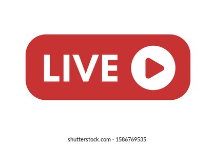 Live Streaming online sign vector design. Transparent background.
