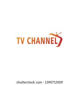 Live Streaming, Online Television, Web TV, Simple and Clean Logo Concept, Abstract, Alphabetic, Orange, Rounded Concept, Combination Logo, TV Channel Logo Design Template