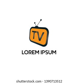 Live Streaming, Online Television, Web TV, Simple and Clean Logo Concept, Abstract, Alphabetic, Brown Background, Black Bezel, Rounded Concept, Combination Logo, TV Channel Logo Design Template