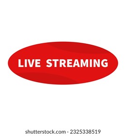 Live Streaming In Red Color And Oval Shape For Editing Video

