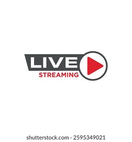 Live Streaming Sign Vector Template
