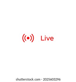 Live Streaming Signal Icon Vector of Streaming Video App