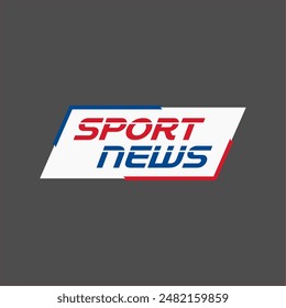 Live streaming sports news logo in abstract style. Business design. Vector illustration.