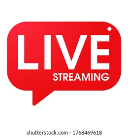 Live streaming symbol Online broadcast icon The concept of live streaming for selling on social media.
