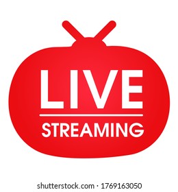 Live streaming symbol Online broadcast icon The concept of live streaming for selling on social media.