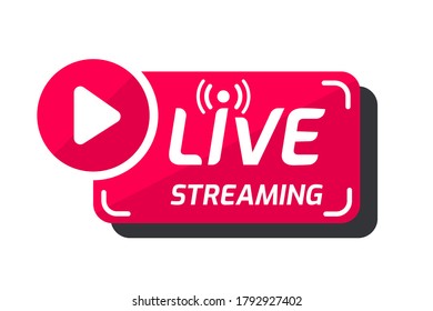 Live streaming symbol set Online broadcast icon The concept of live streaming for selling on social media.