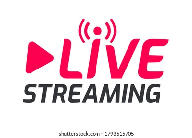 Live streaming symbol set Online broadcast icon The concept of live streaming for selling on social media.