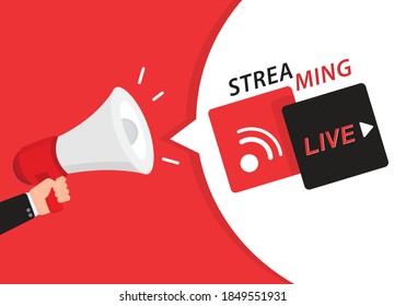 Live streaming symbol set Online broadcast icon. Concept for live streaming for selling on social media.