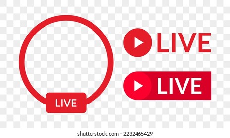 Live Streaming Symbols. Vector illustration