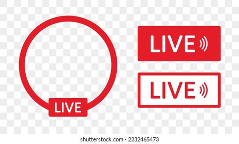 Live Streaming Symbols. Vector illustration