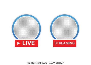  Ilustración de diseño de Vector de transmisión en vivo