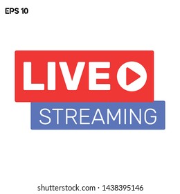 Live streaming vector icon illustration. Premium quality.