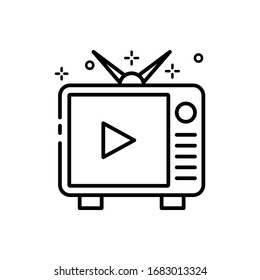 Illustration zur Live-Streaming-Vektorillustration. Internet und Digital Marketing Symbol.