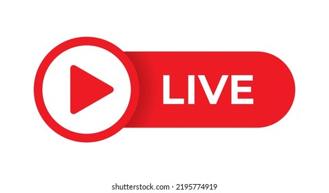 Live streaming video or channel icon vector in flat style