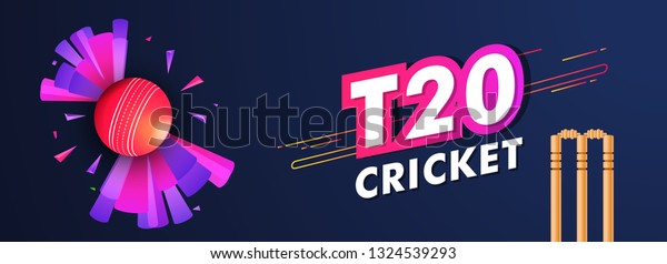 Live T20 Cricket Header Banner Design Stock Vector (Royalty Free ...