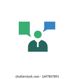 Live talk logo template vector icon design
