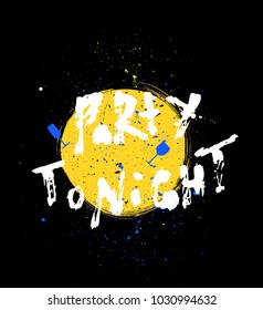 Live for today. Handwritten lettering banner. Abstract background. 