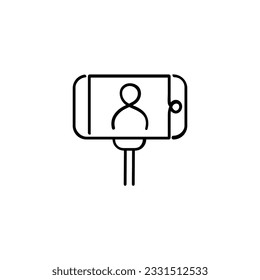 Live Tripod Smartphone Line Style Icon Design