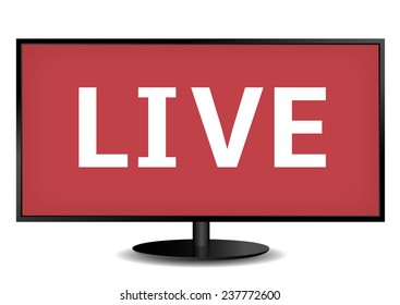Live TV concept vector illustration. white background