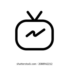 live tv Icon. Flat style design isolated on white background. Vector illustration.