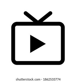 Live tv icon vector isolated on white background