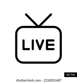 Live Tv Live Television Live Streaming Stock Vector (Royalty Free ...