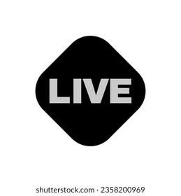 Live typography text icon with grey and black color.