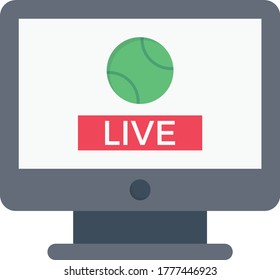 live vector flat color icon