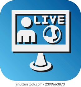 Live Vector Glyph Gradient Background Icon For Personal And Commercial Use.
