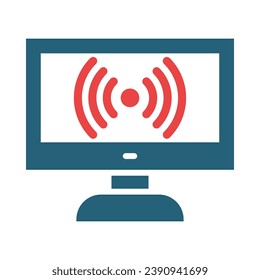 Live Vector Glyph Two Color Icon For Personal And Commercial Use.
