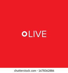 Live vector illustration symbol for video and online streaming
