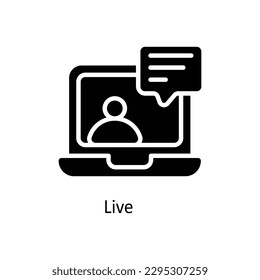 Live  Vector   Solid Icons. Simple stock illustration stock