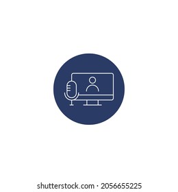 live video communication icon vector 
