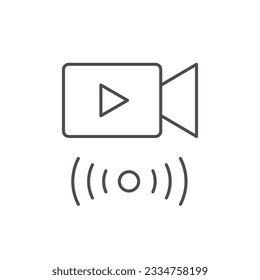 Live video line outline icon