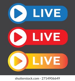 Video Live Play Botón Icon