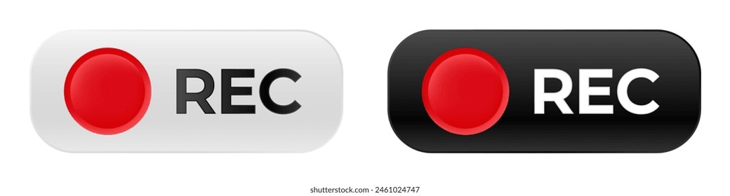 Live video record icon. Rec indicator for recording video.