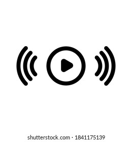 Live-Video, Streaming-Symbol, Vektorgrafik. Symbol live auf weißem Hintergrund