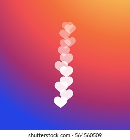 Live video streaming vector icon, Heart or love signs