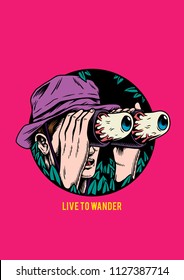 Live to wander creative illustration