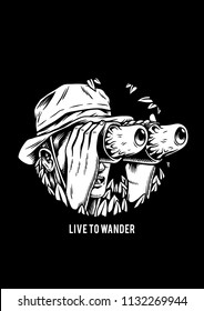 Live to wander creative illustration