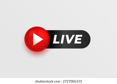 Live-Webcast und Sendesymbol für Online-Events, Vektorgrafik